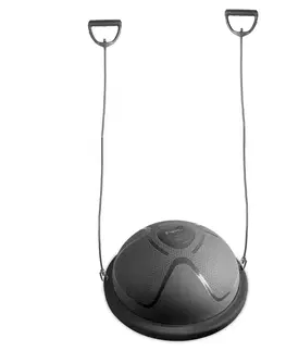 Balančné podložky Balančná podložka inSPORTline Dome Compact s gumovými expandermi čierna