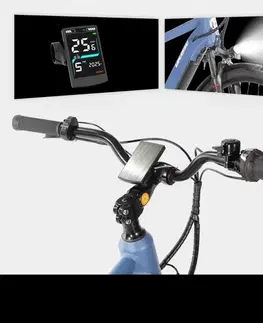 Elektrobicykle Trekingový elektrobicykel Lamassu Allanton 27,5" 374Wh • dojazd až 80 km modrá - 18" (160-180 cm)