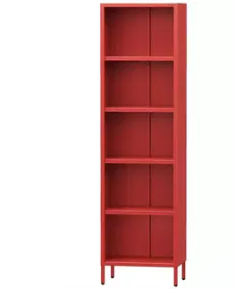 Regály v podkrovnom štýle Regál Kovový Vysoký Mario Modern Red