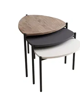 Konferenčné stolíky Odkladací stolík Lenny Multicolor, 3 ks