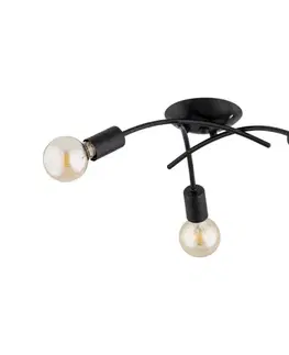 Svietidlá  Prisadený luster TORIZO 3xE27/15W/230V čierny 62635