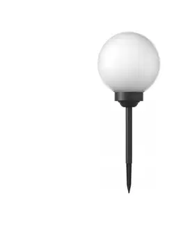 LED osvetlenie SmartLED Solárna LED lampa, 1,2 V, 6500 K, 200 mAh, priemer 20 cm, IP44, biela/čierna 7208