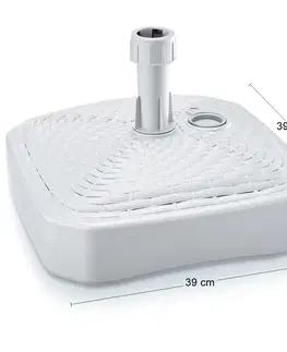 Stojany a držiaky na slnečníky a sušiaky NABBI MPKR podstavec pod slnečník 12 l biela