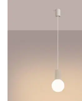 Svietidlá  SL.1719 - Luster na lanku HALO 1xG9/8W/230V pr. 12 cm krémová SL.1719