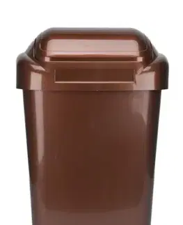 Odpadkové koše Kinekus Kôš na odpad preklápací 30 l, plastový, STANDARD, medeno - hnedý
