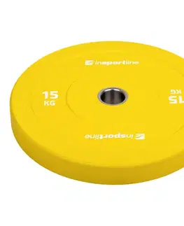 Závažia k činkám Gumový kotúč inSPORTline Bumper Plate Go 15 kg 50 mm