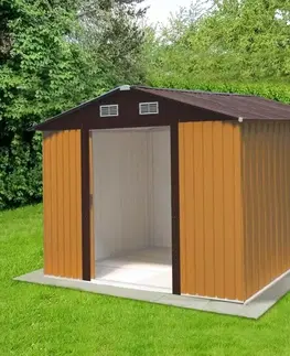 Úložné boxy Avenberg Záhradný domček na náradie 2,4 × 2,4 mSD-X0808-H170, hnedý, 2,4 x 2,4 cm