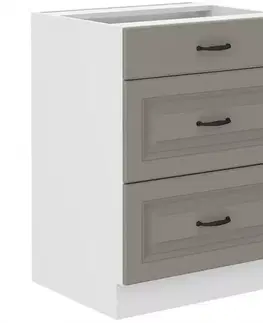 Kuchynské skrinky stojace Kuchynská skrinka Stilo claygrey/biely 60d 3s bb