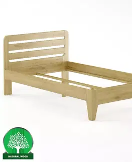 Drevené postele Posteľ buková LK189–120x200 rustikal