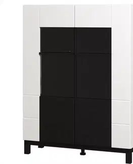 Vitríny a regály do obývačky Vitrína Sarthe 2k Biela/Čierna 11013674