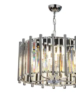 Svietidlá  Luster na reťazi CRYSTALLINE 6xE14/40W/230V lesklý chróm 301AUR1215