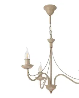 Svietidlá  Luster na reťazi ANTON 3xE14/60W/230V béžový LM-3.294/BEŻ