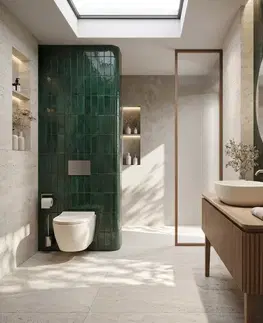 Umývadlá REA - Súprava Závesné WC Focus + Umývadlo na Dosku Focus Creme KPL-C0363
