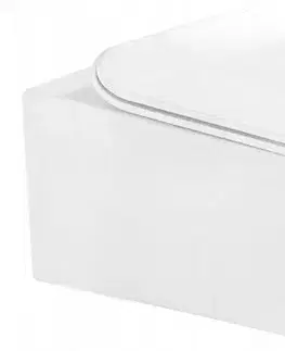 Záchody MEXEN - York Závesná WC misa vrátane sedátka s slow-slim, duroplast, biela 30114000