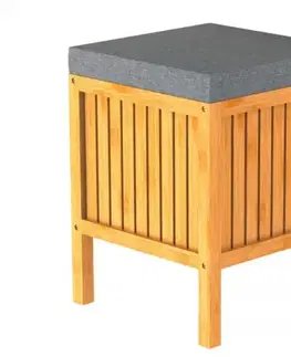 Kúpeľňový nábytok Schütte Bambusový koš na prádlo s podsedákem ( BMBA02-WKBH )