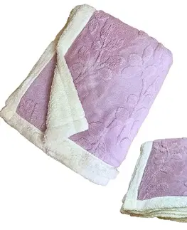 Deky Deka flower luxury baranková z mikroplyšu fialová 200x230cm TiaHome