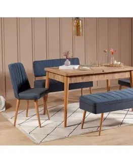 Jedálenské sety Jedálenský set s rozkladacím stolom a stoličkami (5 kusov) Vina 1048 - 4 - Atlantic, Dark Blue