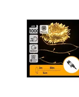 LED osvetlenie  B.V.  - LED vonkajšia vianočná reťaz 1000xLED/6W/230V 50m IP44 teplá biela B10303ABMB