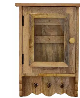 Regály a poličky Skrinka na kľúče Devi 35x50x10 indický masív mango