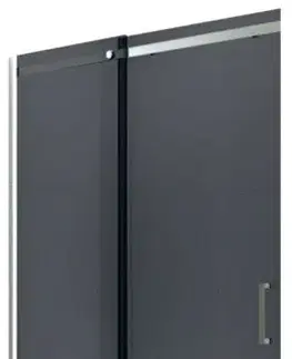 Sprchovacie kúty MEXEN - OMEGA posuvné dvere 160x190 cm 8 mm chróm, grey so sadou pre niku 825-160-000-01-40