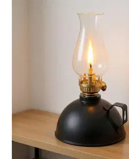 Lampy BRILAGI - Petrolejová lampa MERLIN čierna 8590828169406