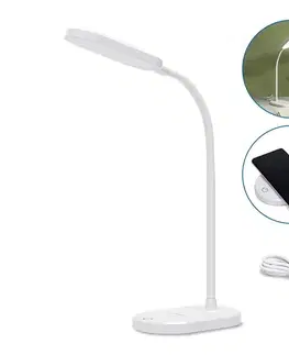 Lampy  B.V.  - LED Stmievateľná stolná lampa s bezdrôtovým nabíjaním LED/2,5W/5V biela B10311O8N