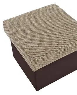 Taburetky NABBI T3 taburetka cappuccino / tmavohnedá