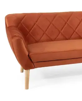 Pohovky a gauče Dvojmiestna pohovka KARO 2 VELVET buk Signal