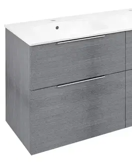 Kúpeľňový nábytok SAPHO - CIRASA umývadlová skrinka 118,4x64x46cm, strieborný dub CR121-1111-21