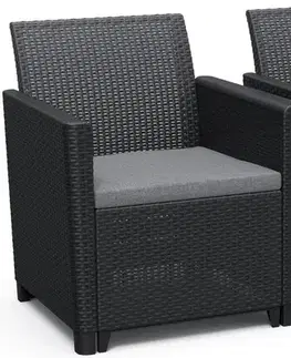 Záhradné kreslá a stoličky Záhradné kreslo 2 ks CLAIRE DUO Allibert