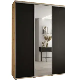 Šatníkové skrine Skriňa 45 Canaris 3 200 artisan/čierna/silver
