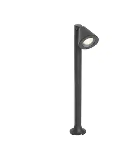 Zahradne stlpove lampy Moderný vonkajší stĺpikový svietidlo čierny 60 cm IP44 nastaviteľný - Ciara