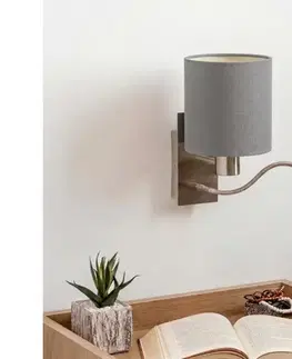 Svietidlá BRILAGI - LED flexibilná nástenná lampa NUBILA 1xE27/25W/230V+LED/3W chróm/svetlosivá BG1556+BG2454