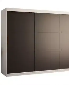 Šatníkové skrine Skriňa Amiro 1 250 biely/čierny