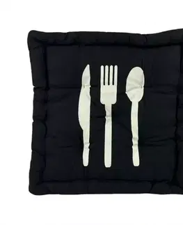Bytový textil Podsedák MODERN čierna 42x42+8