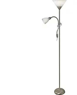 Lampy  light Stojacia lampa WENDY 1xE27/100W/230V + 1xE14/40W matný chróm 3070FLMCR/BL