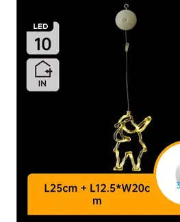 Vianočné dekorácie  B.V.  - Vianočná LED dekorácia 10xLED/3xAAA Santa Claus 20 cm B10303K5P