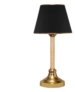 Lampy  Stolná lampa AYD 1xE27/40W/230V čierna/zlatá 780SGN2563