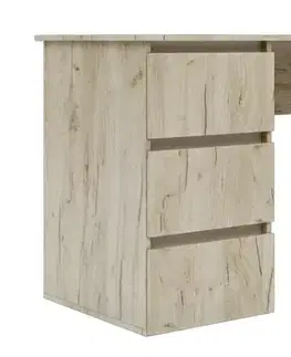 Písacie stoly SONIJA písací stôl 160, dub Craft šedý / satin
