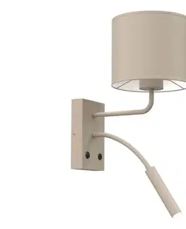 Svietidlá  Nástenné svietidlo ARDEN 1xE27/15W/230V + 1xG9/8W béžové 4224