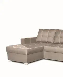 Rohové sedačky DENNY rozkladacia béžová rohová sedačka, Casablanca 2302
