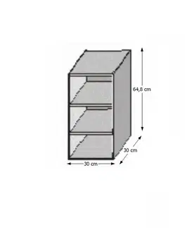 Kuchynské horné skrinky KONDELA Jura New B GO-30 horná kuchynská skrinka biela / wenge