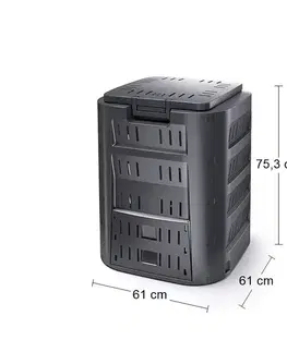 Kompostéry NABBI IKL220C záhradný kompostér 220 l čierna