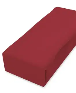 Bytový textil Plachta jersey s gumičkou 140x200 červená
