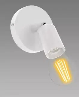 Lampy do obývačky Nástené bodové svietidlo  Uno E27 1C biele 03812 LK1