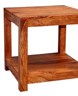 Konferenčné stolíky Konferenčný stolík Kali 50x50x50 indický masív palisander