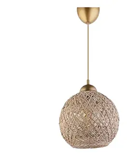 Svietidlá  Luster na lanku JUTE 1xE27/60W/230V béžová 390FLH1568