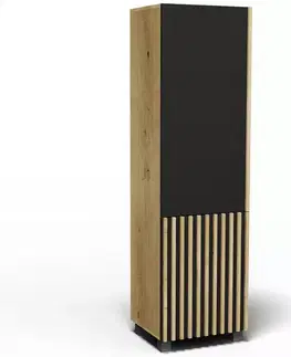 Kuchynské skrinky stojace Kuchynská skrinka Lucjan 60dk2f2100 artisan/čierna