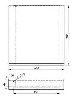 Kúpeľňové zrkadlá AQUALINE - KORIN STRIP zrkadlo s LED osvetlením 60x70x12cm, dub platin KO990S