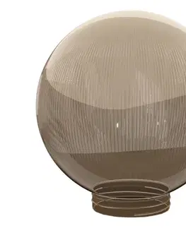 Lampy  Náhradné tienidlo k nástennému svietidlu PARK E27 pr. 20 cm dymová prizmatická ZPK-200